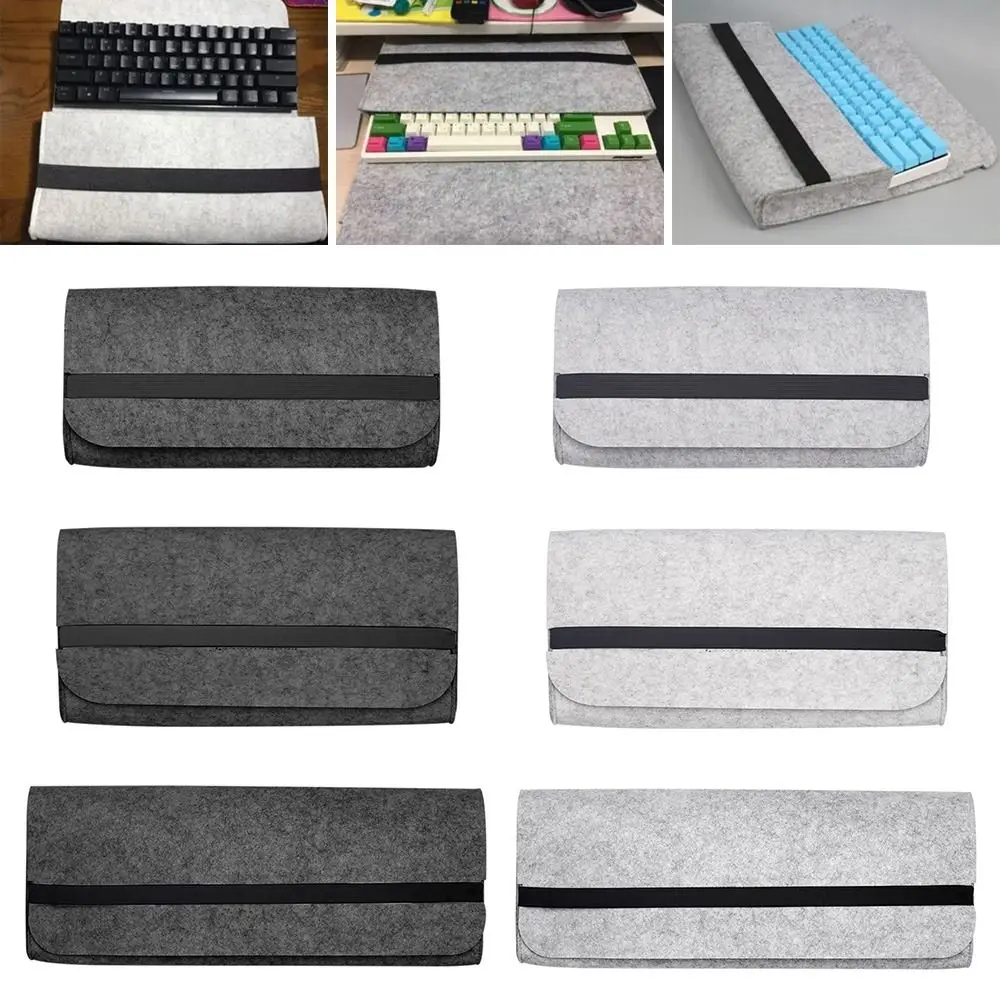 Portable 60/ 87/104 Keys Keyboard Bag Keyboard Pack Felt Bag Mechanical Keyboard Carrying Case Storage Bag Peripheral Bag