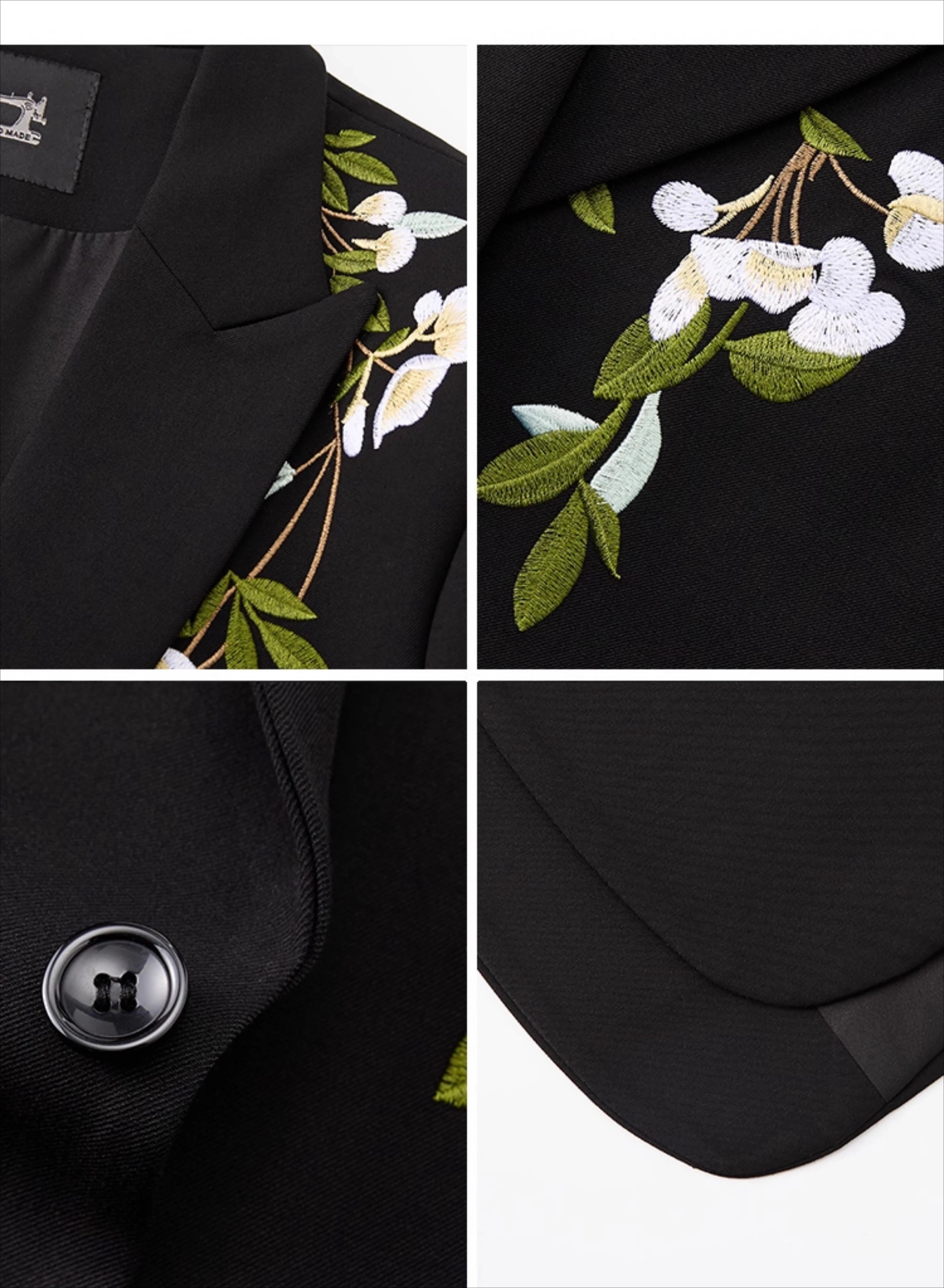 2025 Autumn New Chinese Style Men's Suit Jackets Floral Embroidery Long Sleeve Blazers Male Trendy Color Matching Tailored Coats