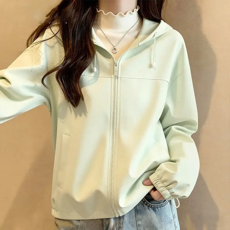High-Quality Jackets Women 2026 Spring Autumn New Hooded Coats Temperament Popular Outerwear Fashion Leisure Ladies Outwear Tops