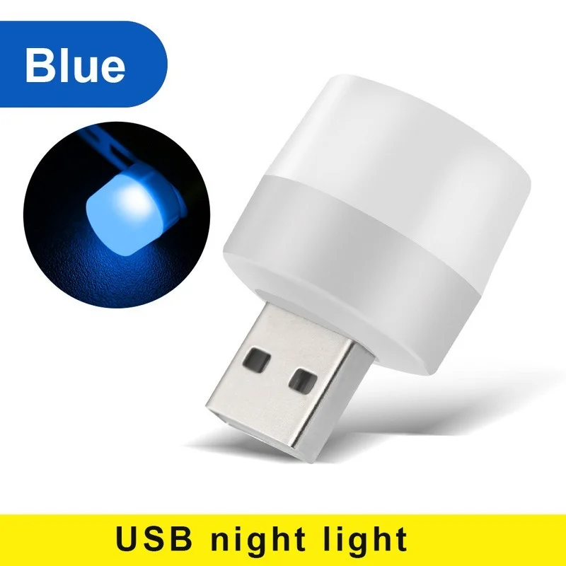 Portable USB Plug LED Night Lamp PC Laptop USB Small Round Bulb Car Home Ambient Lamp Eye Protection Reading Light