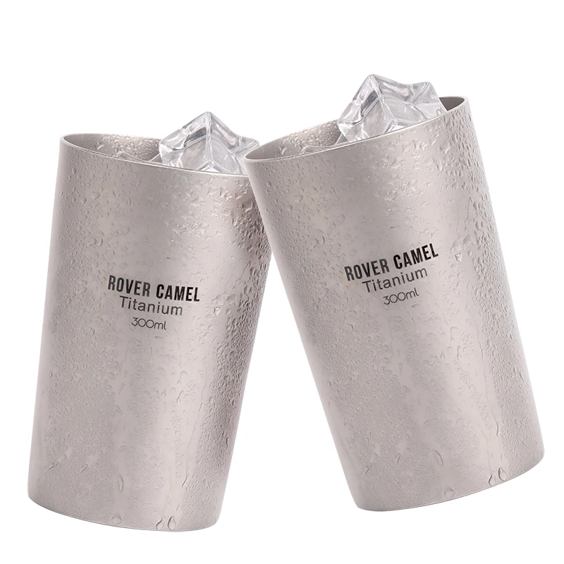 

Rover camel Titanium beer cup Double Wall camping mug 300ml for outdoor drinkware Insulated Tumbler