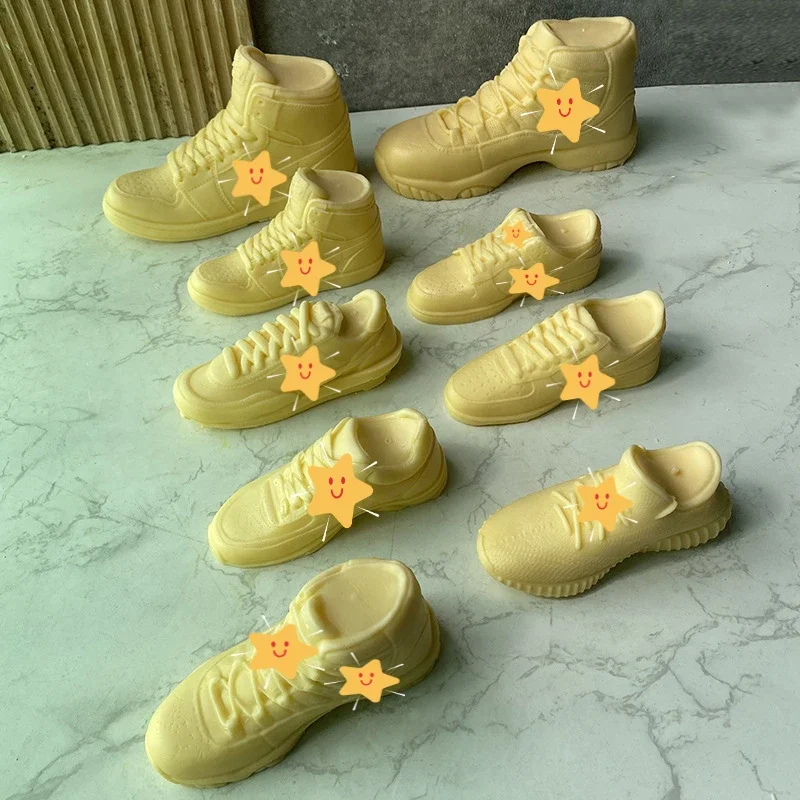 Creative 3D Three-Dimensional Shoes Silicone Mold DIY Handmade Model Famous Brand Shoes Aromatherapy Candle Plaster Mold