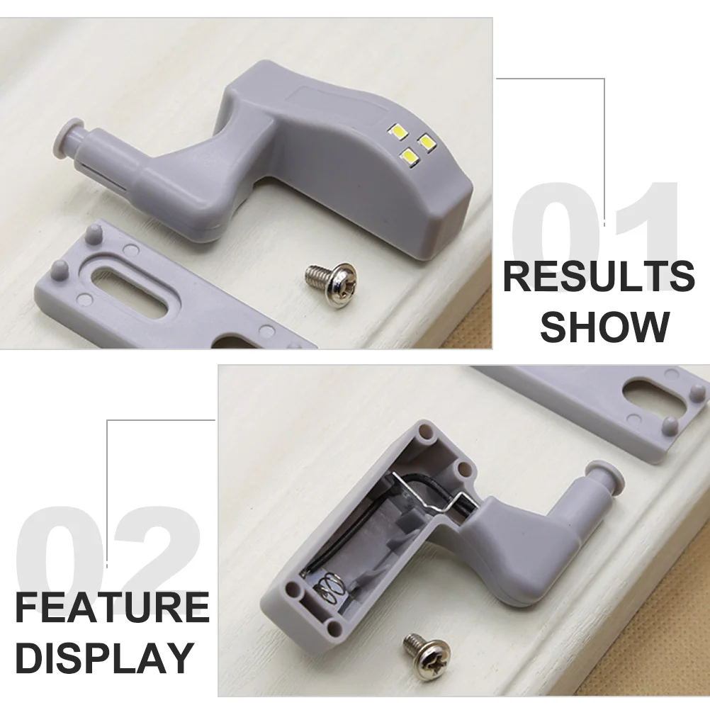

4pcs Cabinet Led Hinge Light Abs Sensor Lamp For Kitchen Cupboard Closet Wardrobe Storage Organizer Lighting