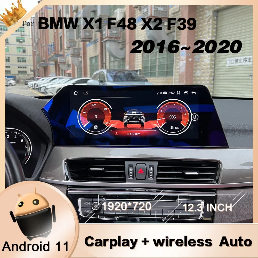 Carplay Android Screen Automotive Multimedia Player For BMW X1 F48 X2 F39 2016-2020 Car GPS Auto Audio Radio Stereo Head Unit