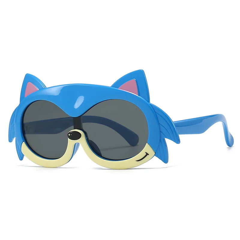 Sonic The Hedgehog Children's Cartoon Silicone Sunglasses Outdoor UV Protection Sunglasses Ladies Photo Props Glasses