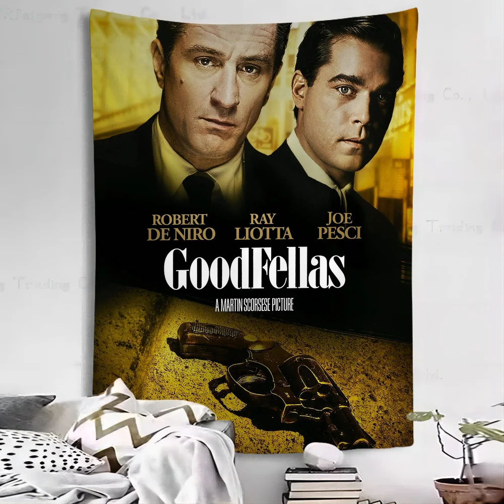 Classic Movie Goodfellas Gangsters Godfather Colorful Tapestry Wall Hanging Hanging Tarot Hippie Wall Rugs Dorm Wall Art Decor