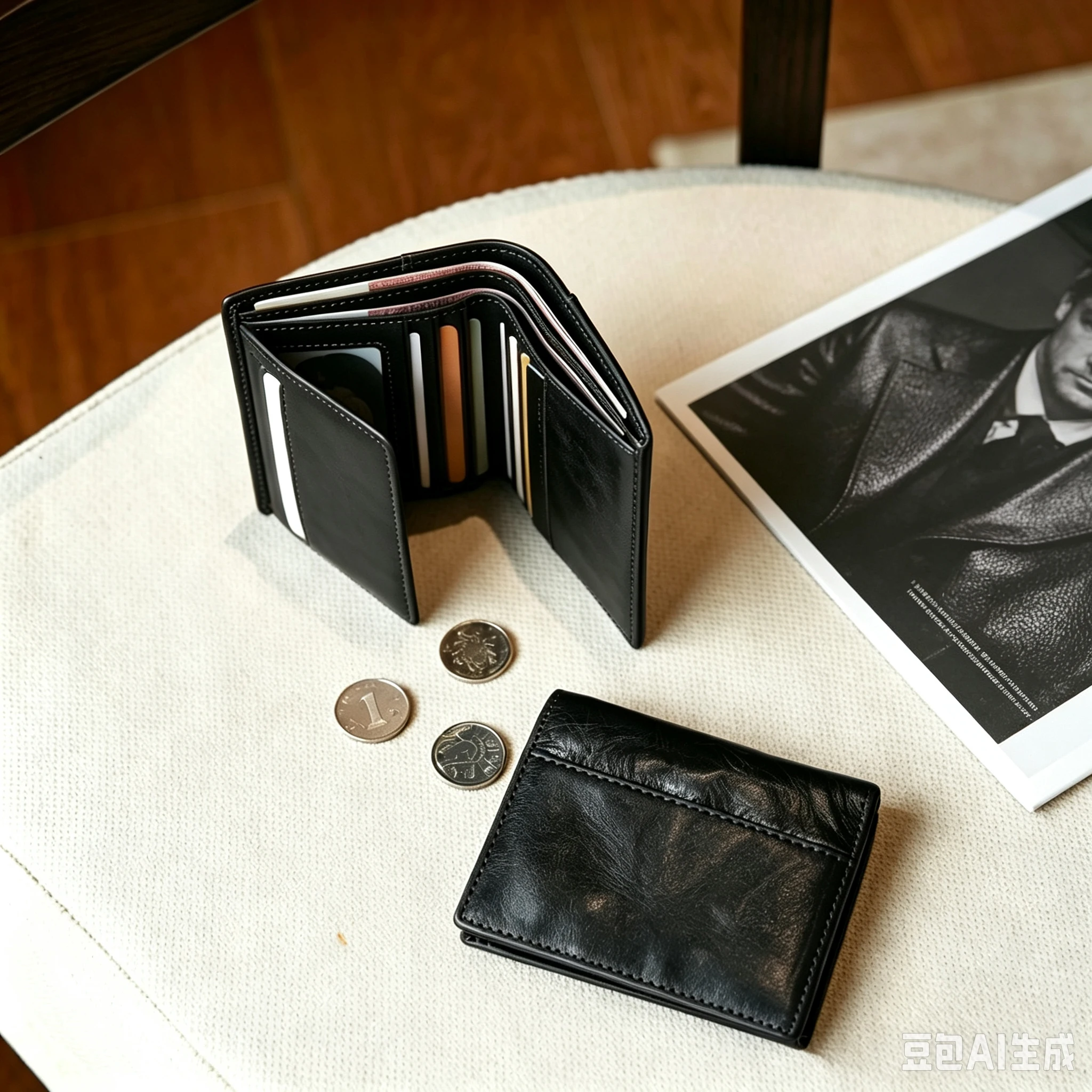 Wallet for Men Slim Genuine Leather Wallet for Men-Multifunctional ID & Credit Card Holder Slots Purse Men Wallets