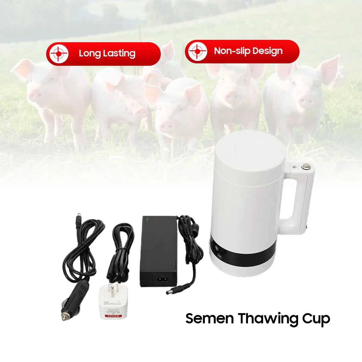 

Semen Thawing Cup for Cattle 600ml Frozen Sperm Thawing Cup Animal Semen Thermostatic Cup for Cattle 0-40℃