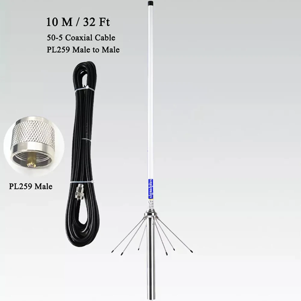 

Efficient Dual-Band UV Antenna,144/435MHz VHF/UHF Full Coverage,Durable Fiberglass Base - Perfect for Outdoor Radios