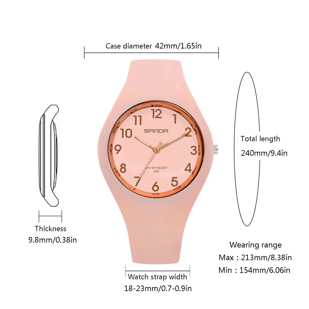 Fashion Simple Women Watch Luxury Brand Quartz Silicon Watches For Woman Ultrathin Design Lady Wristwatch Waterproof Reloj Mujer