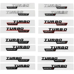 Guardabarros de coche ABS para Mercedes Benz, accesorios de 2 piezas, Turbo 4matic, emblema, insignia, pegatina para A45, C117, CLA 35, 45, GLA45, X247, GLE53, AMG