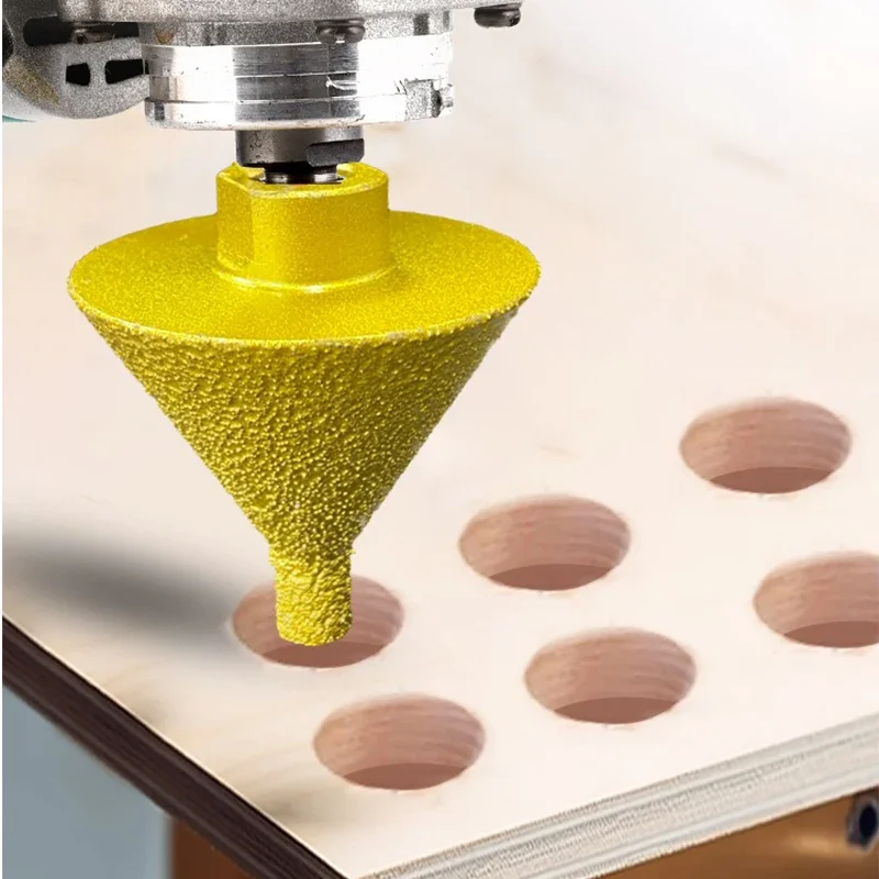 M14 Diamond Chamfer Corn Drill Bit Enlarged Hole Beveling Grinding Tools 50mm for Granite Marble Tiles Stone Cutting Cone Carve