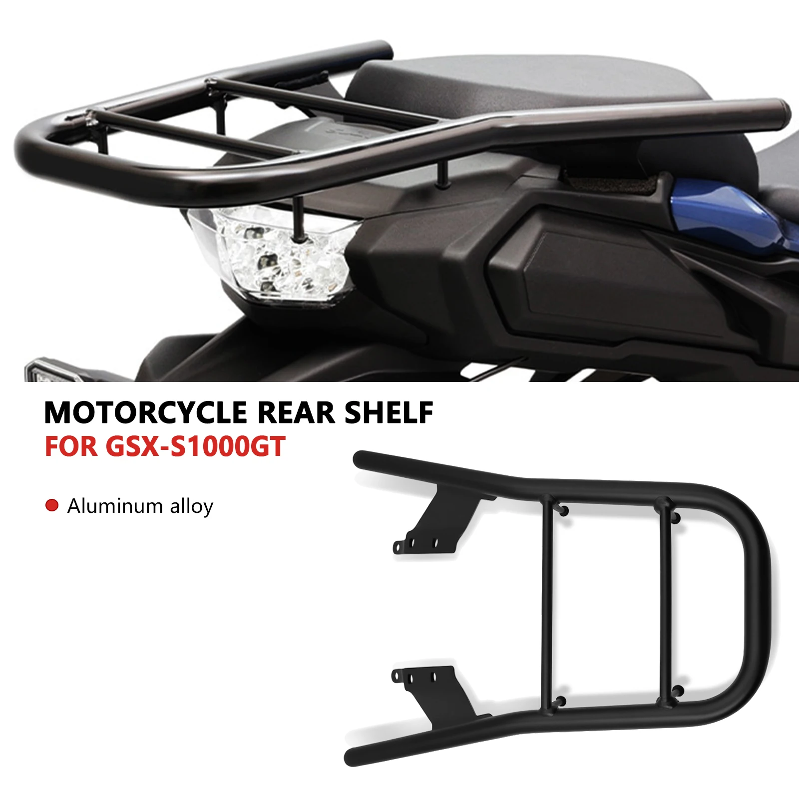 For Motorcycle Rear Luggage Rack Case Shelf Holder Carrier Luggage Holder Bracket GSX-S1000GT 2024 2025 GSX S1000GT 2022-2025
