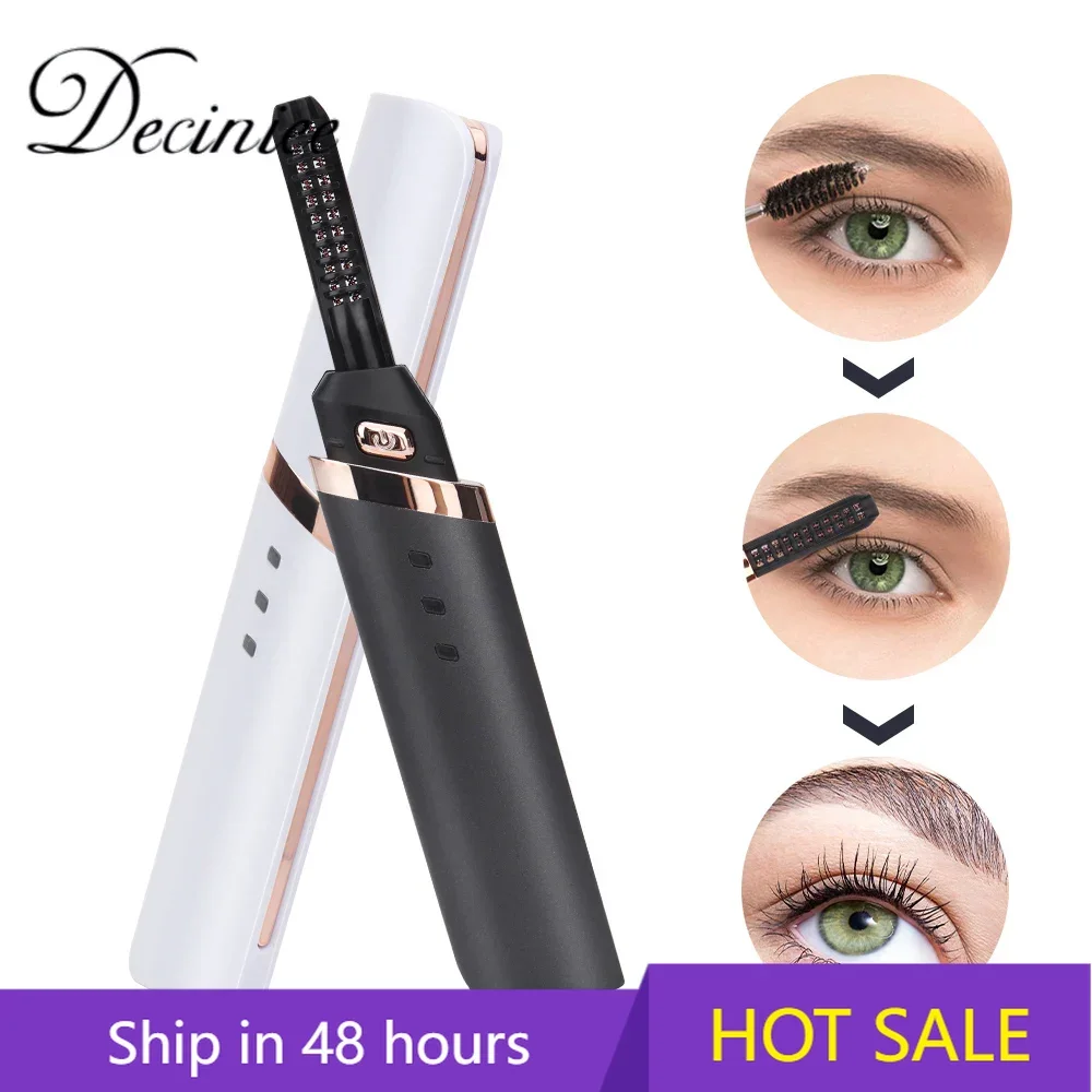 

Electric Heated Eyelash Curler USB Rechargeable Eyelashes Curler Quick Heating Natural Eyelash Curler Long Lasting Makeup