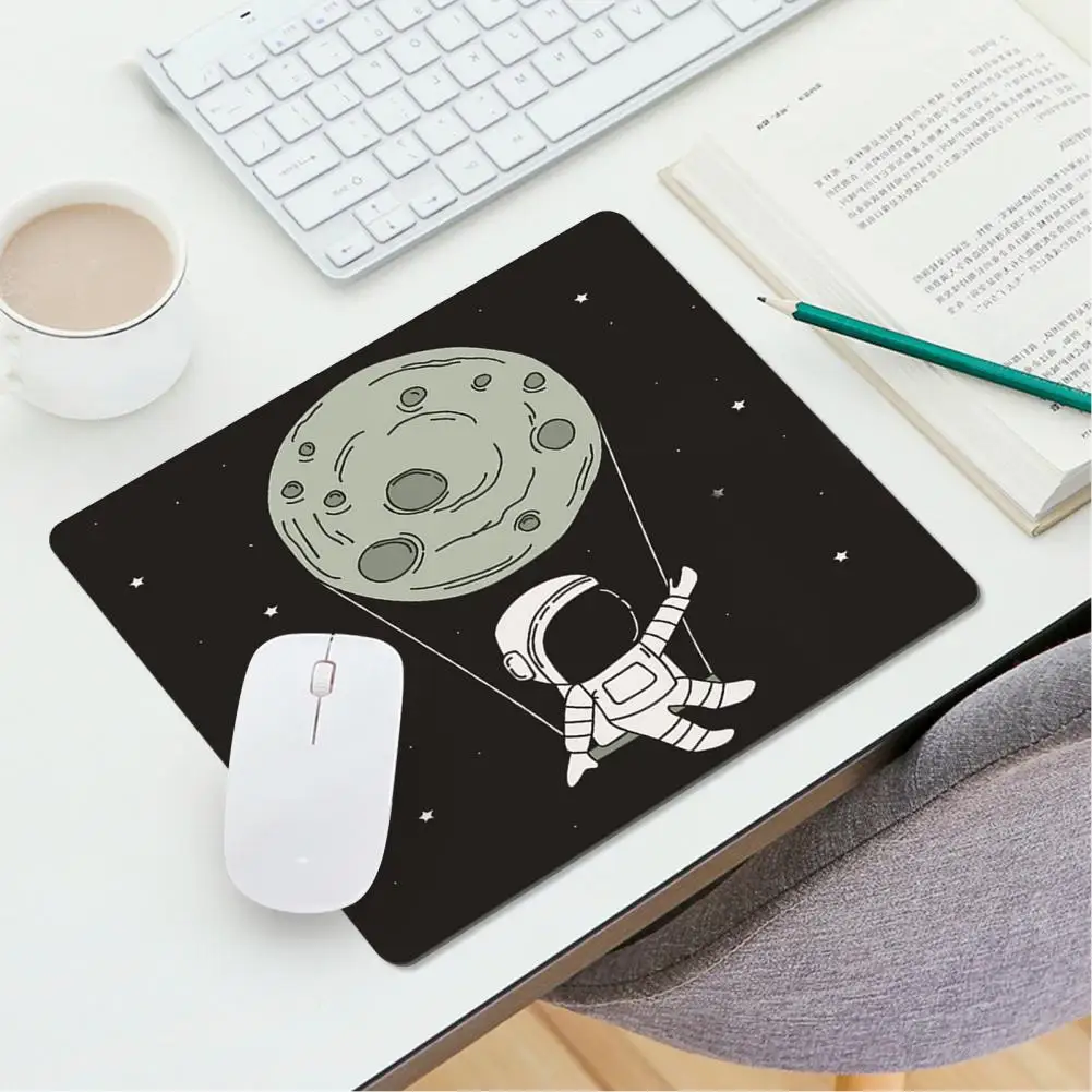 Practical Keyboard Pad Reusable Accurate Clicking Eco-friendly Cartoon Spaceman Table Mousepad Wrist Rest