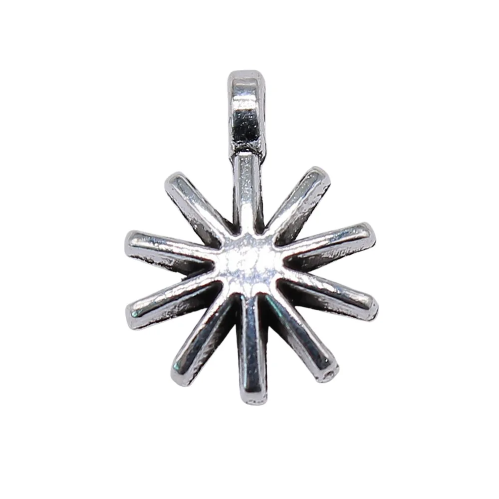 WYSIWYG 20pcs 10x13mm 2 Colors Antique Silver Color KC Gold Color Snowflake Charms For DIY Jewelry Making view 4