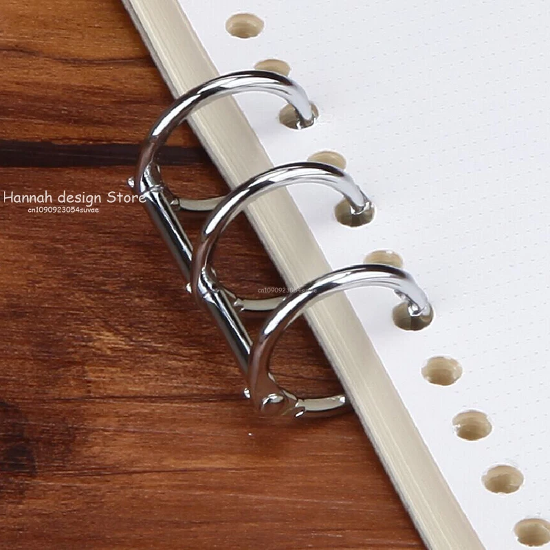 2PCS 3-Hole Metal Clip Book Rings Loose-leaf Binder for A5 A6 A7 Paper Storage Tool Scrapbooking Art Crafts DIY Student