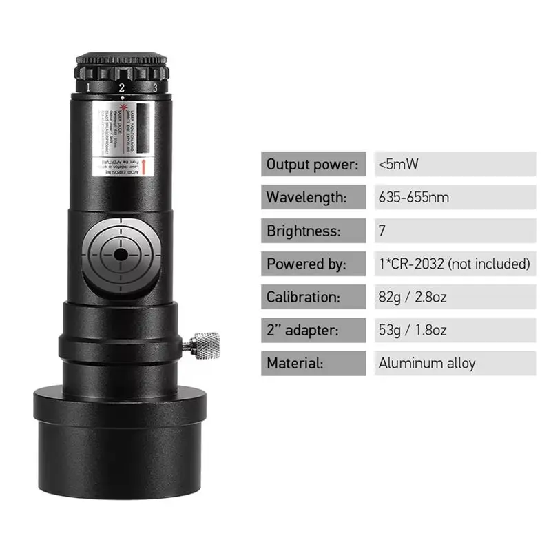 -[Cilae-17R] Complete SCA Laser Collimation System For Newtonian Telescopes, Includes 1.25 Inch Collimator And 2 Inch Adapter