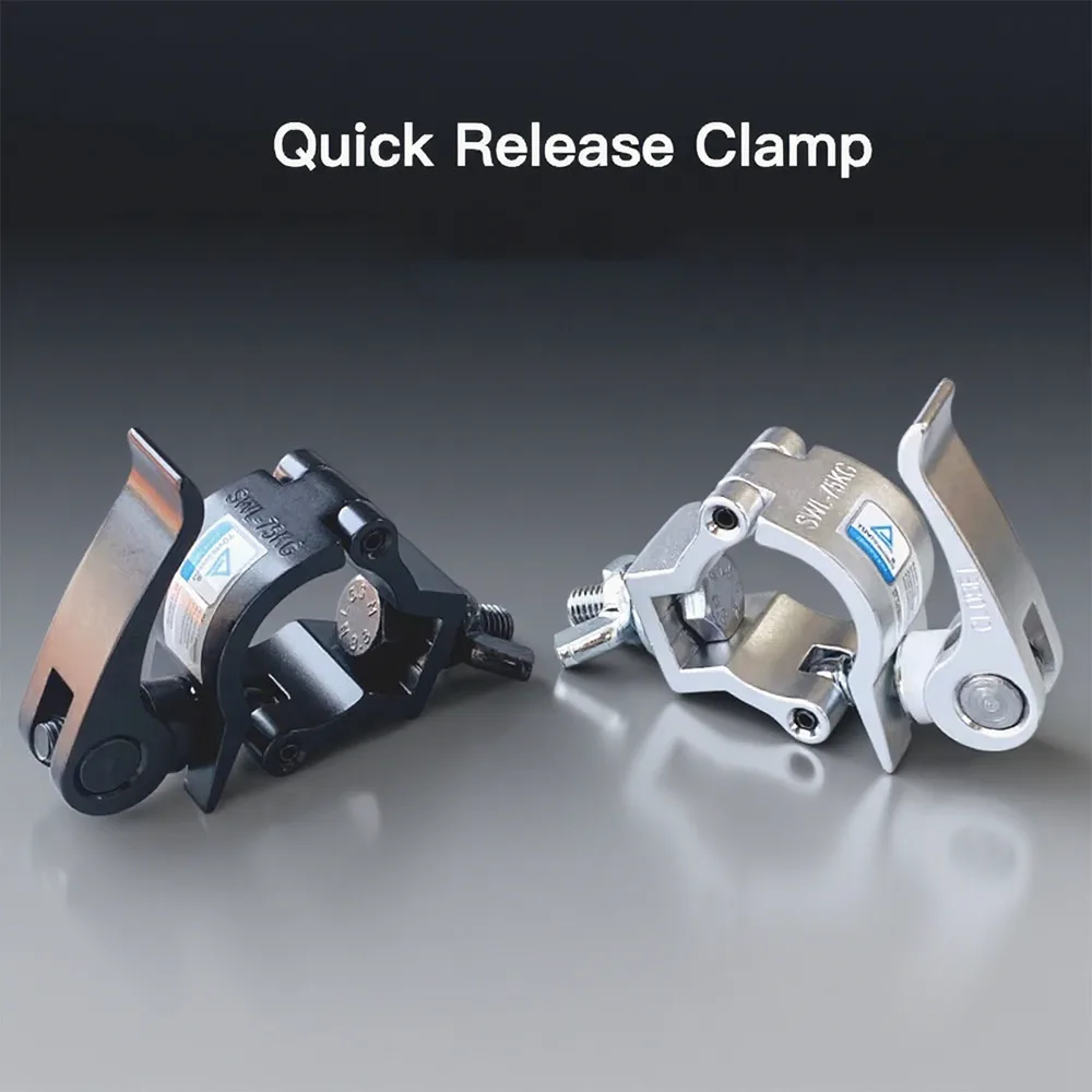 퀵 릴리스 파이프 클램프 알루미늄 클램프 OD 32-35-38-40mm 트러스 튜브 빠른 잠금 장착 커플러 무대 조명 장치 용 클램프