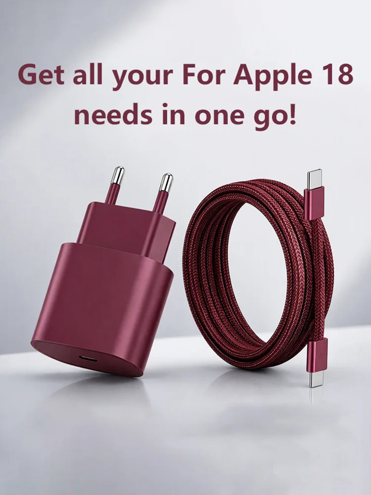 PD 20W Schnellladegerät-Set USB-C Wandladegerät Kabel Schnellladeadapter für iPhone 15 16 17 18 Serie iPad Pro iPad Air