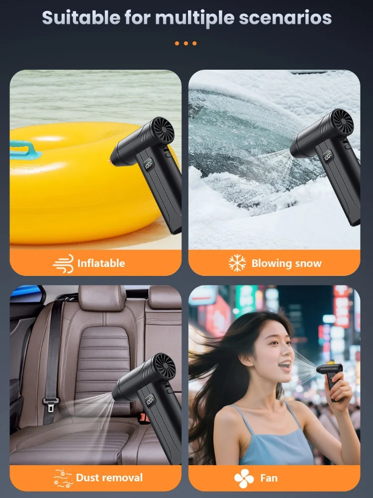 

powerful air blower 990000RPM turbo jet fan rechargeable blower Brushless Leaf blower wireless super powerful Air gun Car access