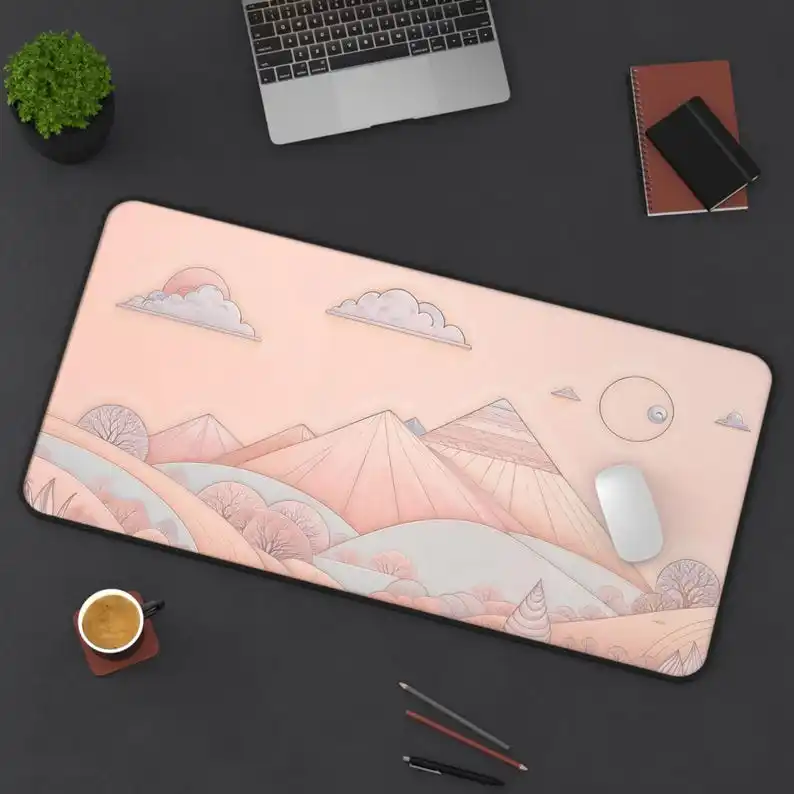 

Pink Style Desk Mat,non-slip and Waterproof Gaming Mouse Pad,office and Gaming Desk Decoration Mat,the Perfect Gift for Friends.