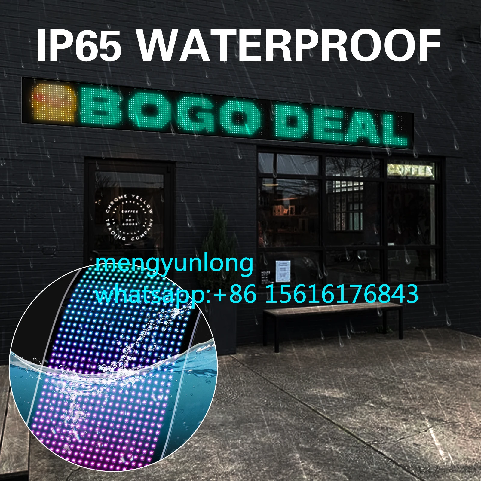 مصنع الجملة 1.76 متر طويل LED شاشة العين لوحة شاحنة حالة جديدة سيارة تسجيل لوحة الإعلان مع التطبيق التحكم عن بعد #3
