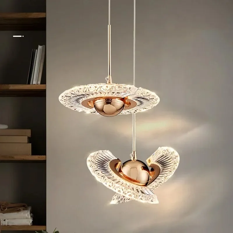 Modern Pendant Lamp Rotatable Multi-Styling Led Round Lights House Indoor Living Room Stair Corridor Art Decor Ceiling Lighting