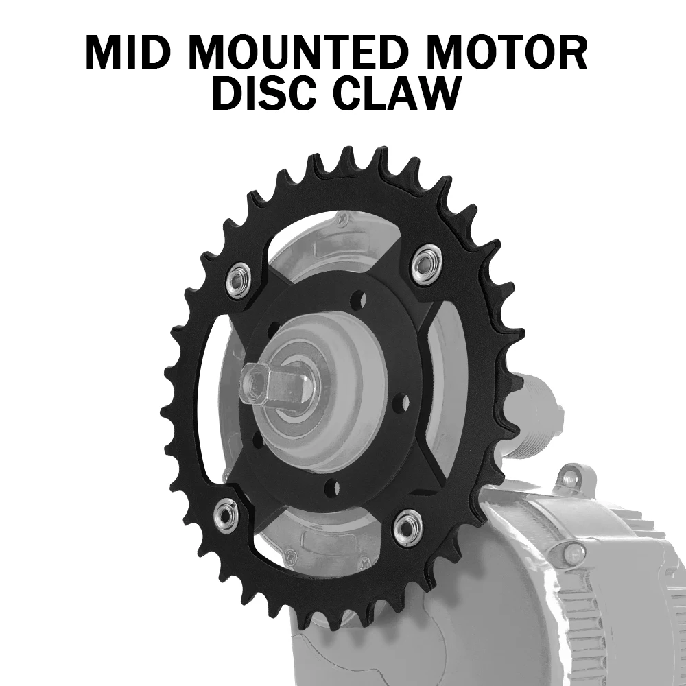ALLTOO Bike Part Bafang 104BCD Motor 32T/34T/36T/38T Crankset Chainring Bicycle Chainwheel Round Shape Narrow Wide Single Plate view 5