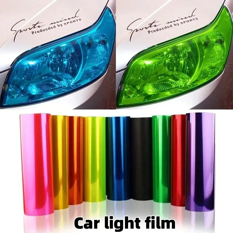 Car Light Film Car Headlight Lamp Sticker Headlight Taillight Fog Light Vinyl Film Rear Lamp Tinting Film Exterior Accessory