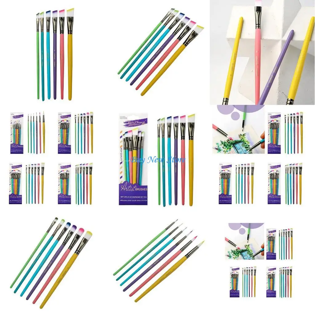 

20CE 6x Watercolor Painting Pen Paint Brushes Artist Paintbrushes Drawing Supplies