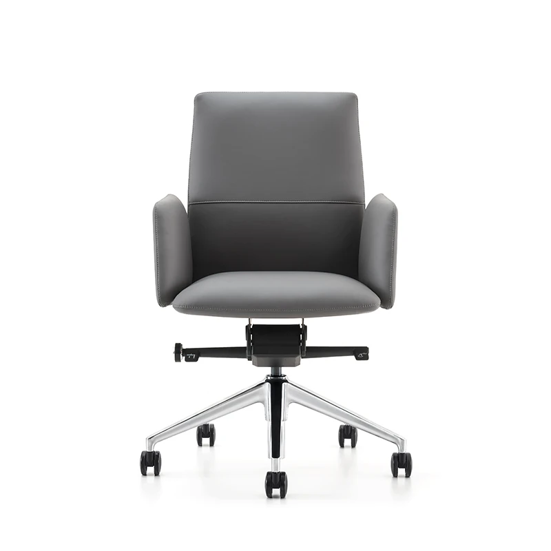 

Новое вращающееся компьютерное кресло для мебели для домашнего офиса, современное роскошное серое кожаное офисное кресло