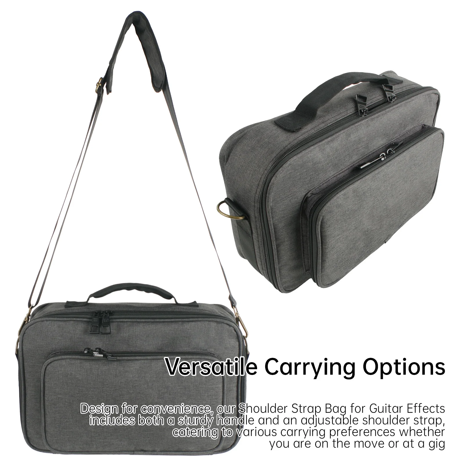 Portable Multi-effects Bag Professional Effects Shoulder Bag Handbag DJ Controller Bag with Shoulder Strap Carry Handle