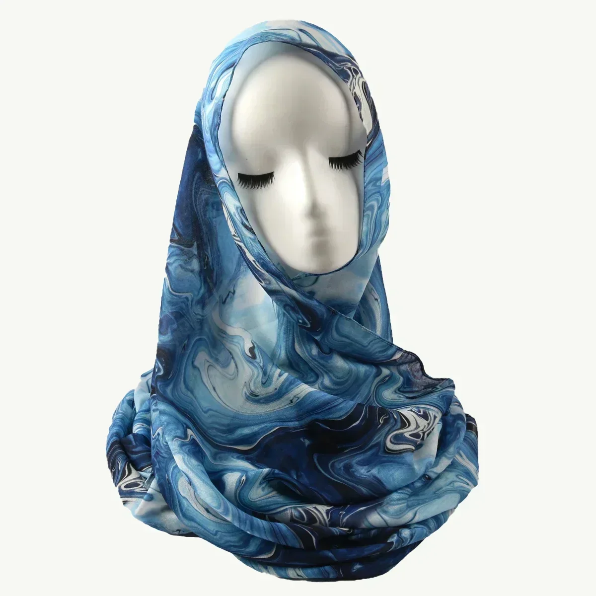 Aguarela Floral Impresso Modal para Mulheres Muçulmanas, Cachecol Hijab Respirável, Algodão Macio, Rayon, Tecido Viscose, Peso Leve, Cachecol Feminino