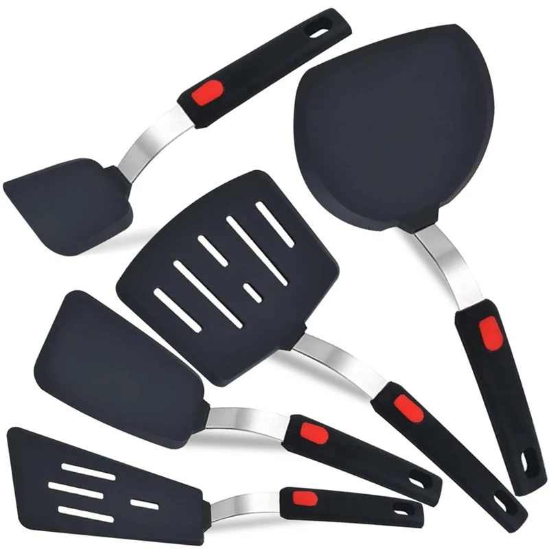 

5-Pack Silicone Spatula Cooking Spatula For Nonstick Cookware, Heat Resistant Kitchen Cooking Utensils Set