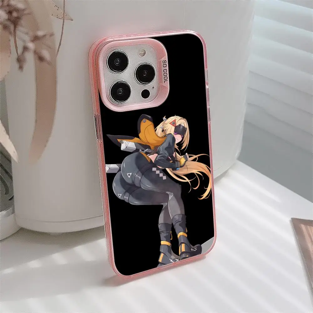 

Чехол для телефона Zenless Zone Zero Trigger для iPhone 17, 16, 15, 14, 13, 12, 11 X XR XS 8 7 Pro Max Plus, полупрозрачный розовый чехол для смартфона