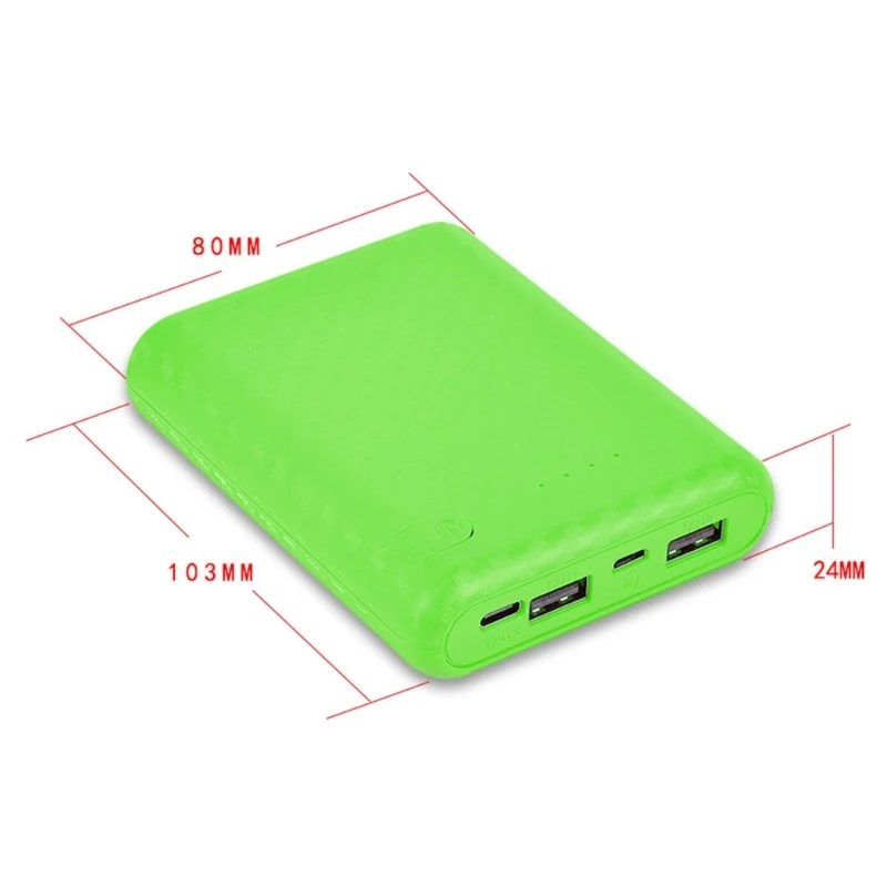 4x18650 Power Bank Shells Outer Cover Mobile Power Case DIY Shells Storage Box Lightweight and Durable Type-c/Micro Use