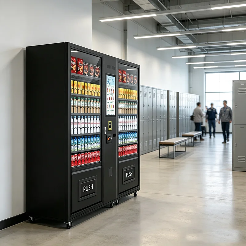 Máquina de Venda Automática Multifuncional para Snacks e Bebidas, Máquina de Autoatendimento