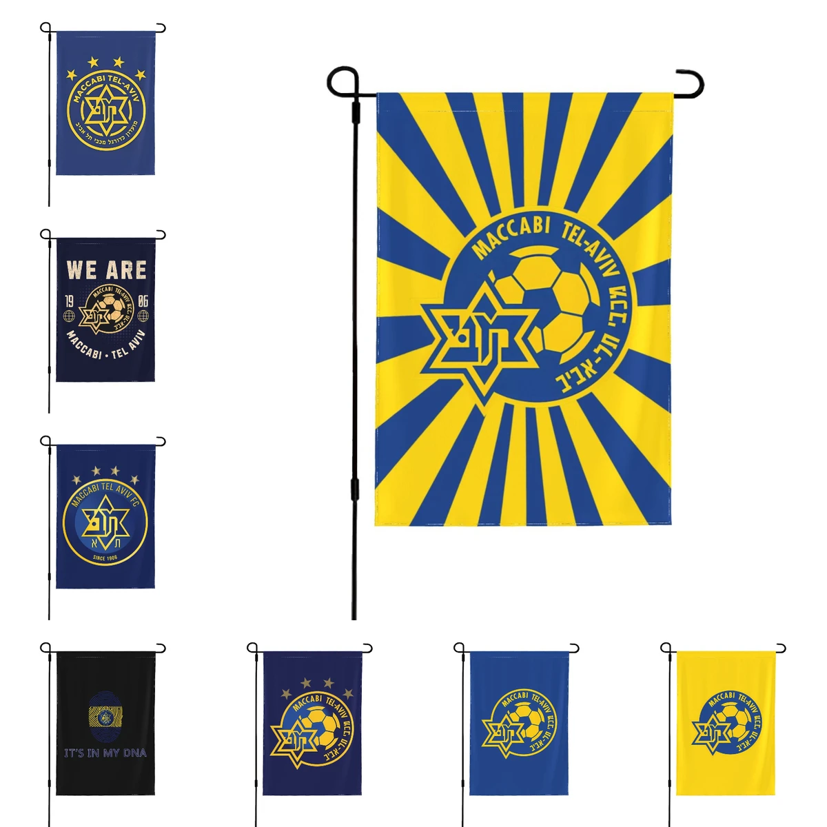 

Maccabi Tel Aviv Garden Flag Double-sided Printing Decorative Flags Yard Banner Holiday Flag Party Outdoor Home signs