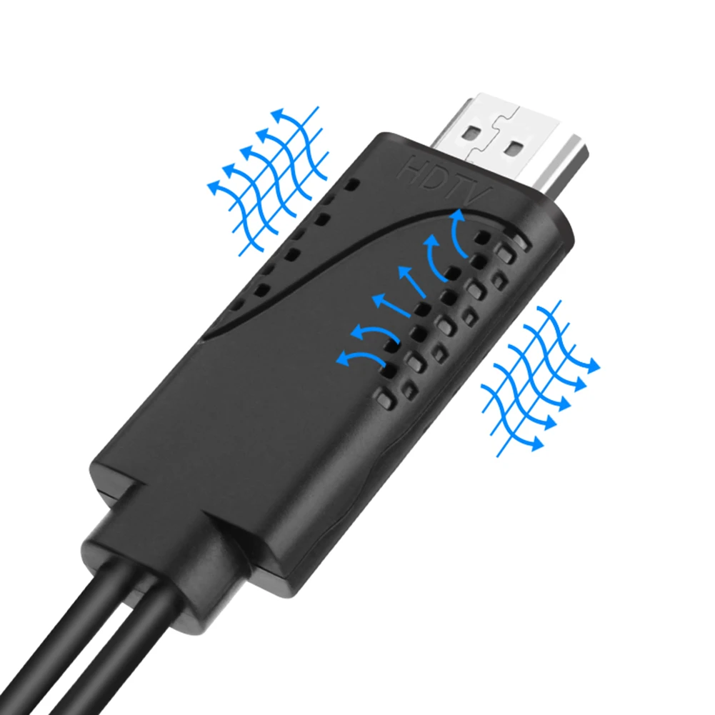 2 in 1 USB Female To HDMI-compatible Male HDTV Adapter Cable 1080P HD TV Projector Displays Converter for iPhone Samsung