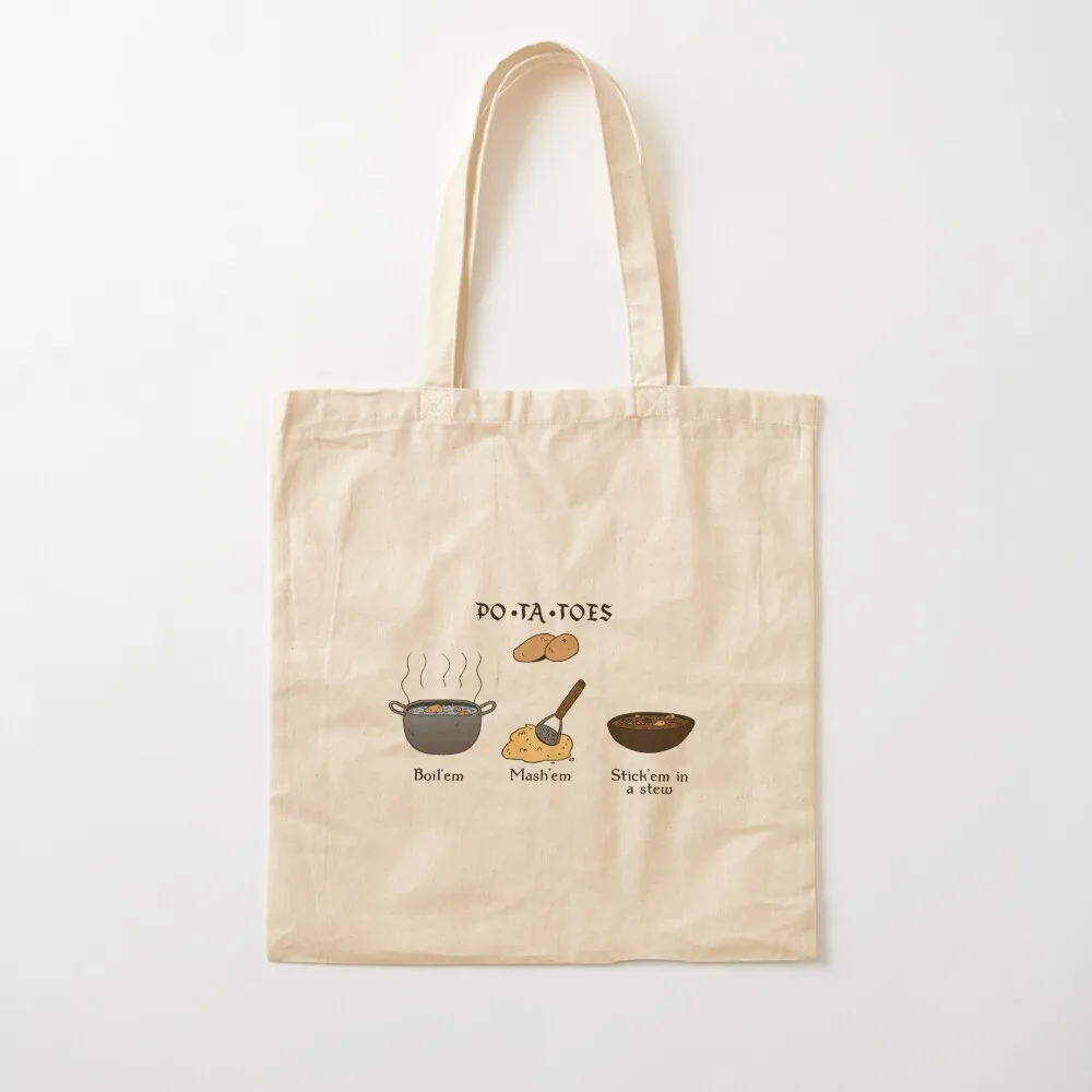 

PO-TA-TOES Tote Bag Woman shopper bag custom women ecological bags Canvas