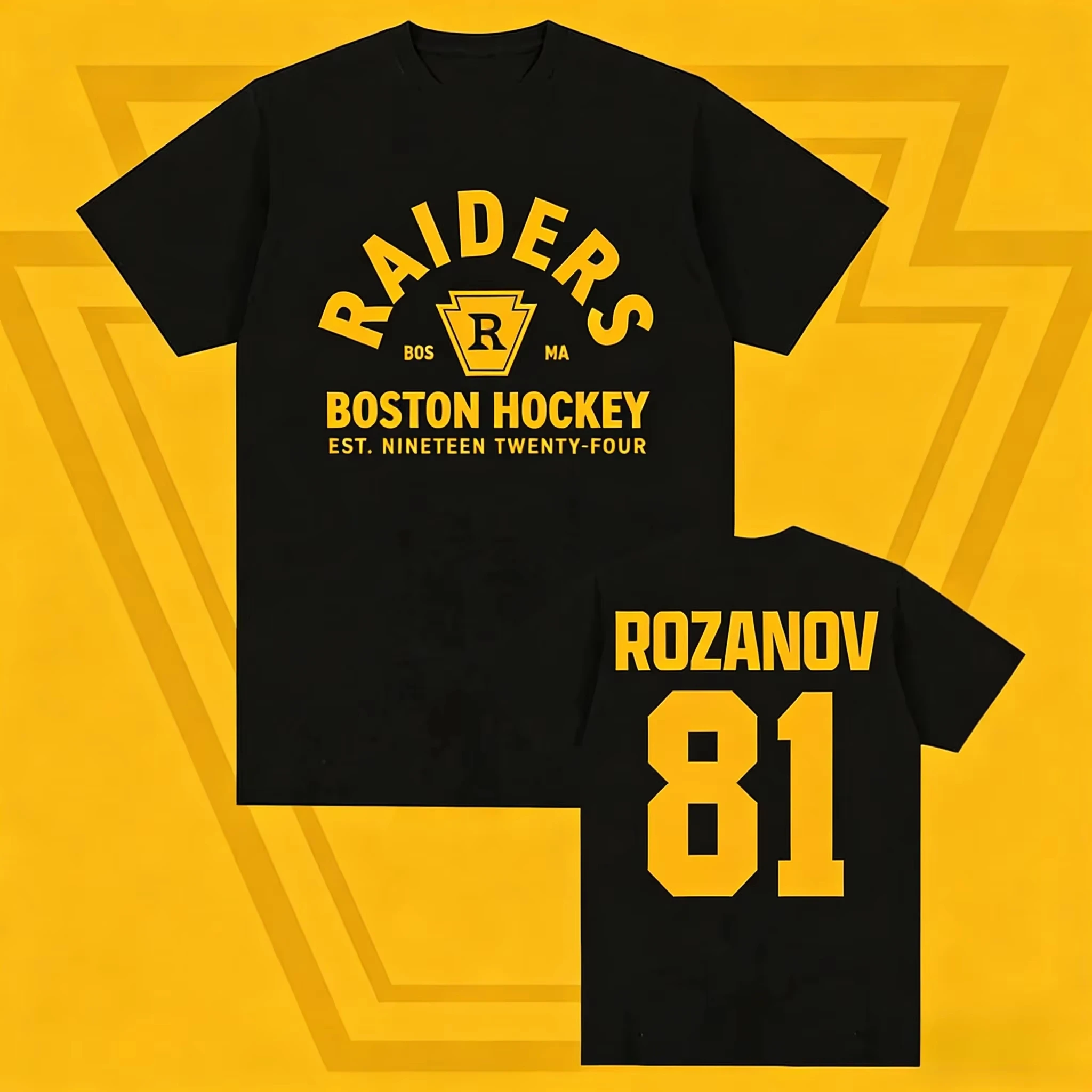 

2026 New Rozanov 81 Boston Raiders Cotton Men's Shirt Graphics Heated Rival Oversized Women's Short Sleeved Cheap Tshirt