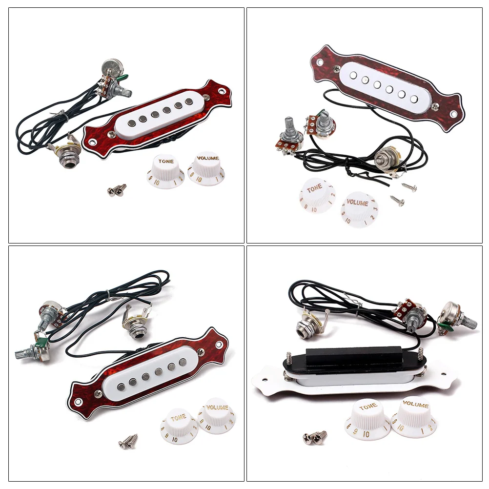 

Pickup Wired Guitar Pickups Pre-wired Soundhole with Volume Tone Control Knob Electric