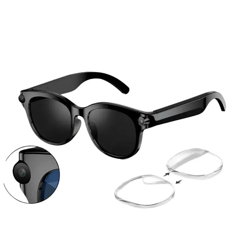 AI Smart Glasses HD Camera Video Recording Real Time Translation Wireless Bluetooth Call Music Player Portable Sports Eyewear