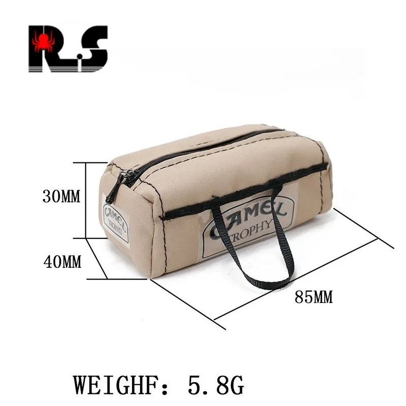 Simulated mini luggage bag handbag suitable for 1:10 TRX-4 SCX10 D90 90046 RC climbing car simulation decoration