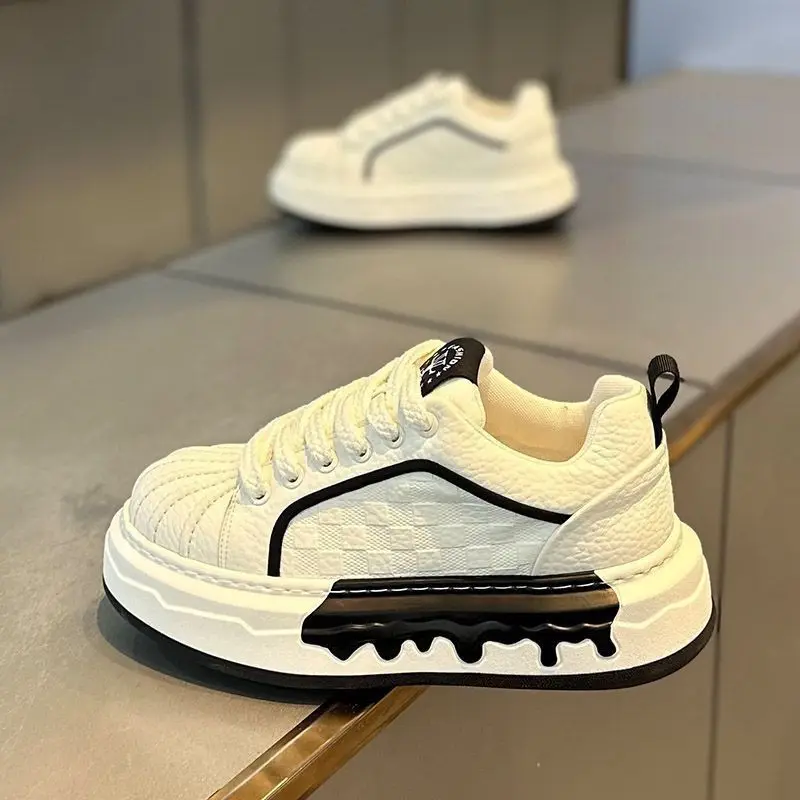 Flexible Comfort Sneakers For Men Minimalist Basic Shape Wear Resistant Rubber Mesh Street Walking Footwear