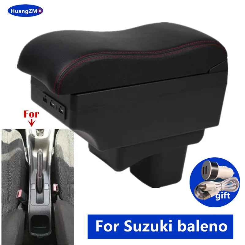 

For Suzuki baleno Armrest 2017 2018 2019 Car special Armrest box Center Storage box usb port Interior Retrofit car accessories