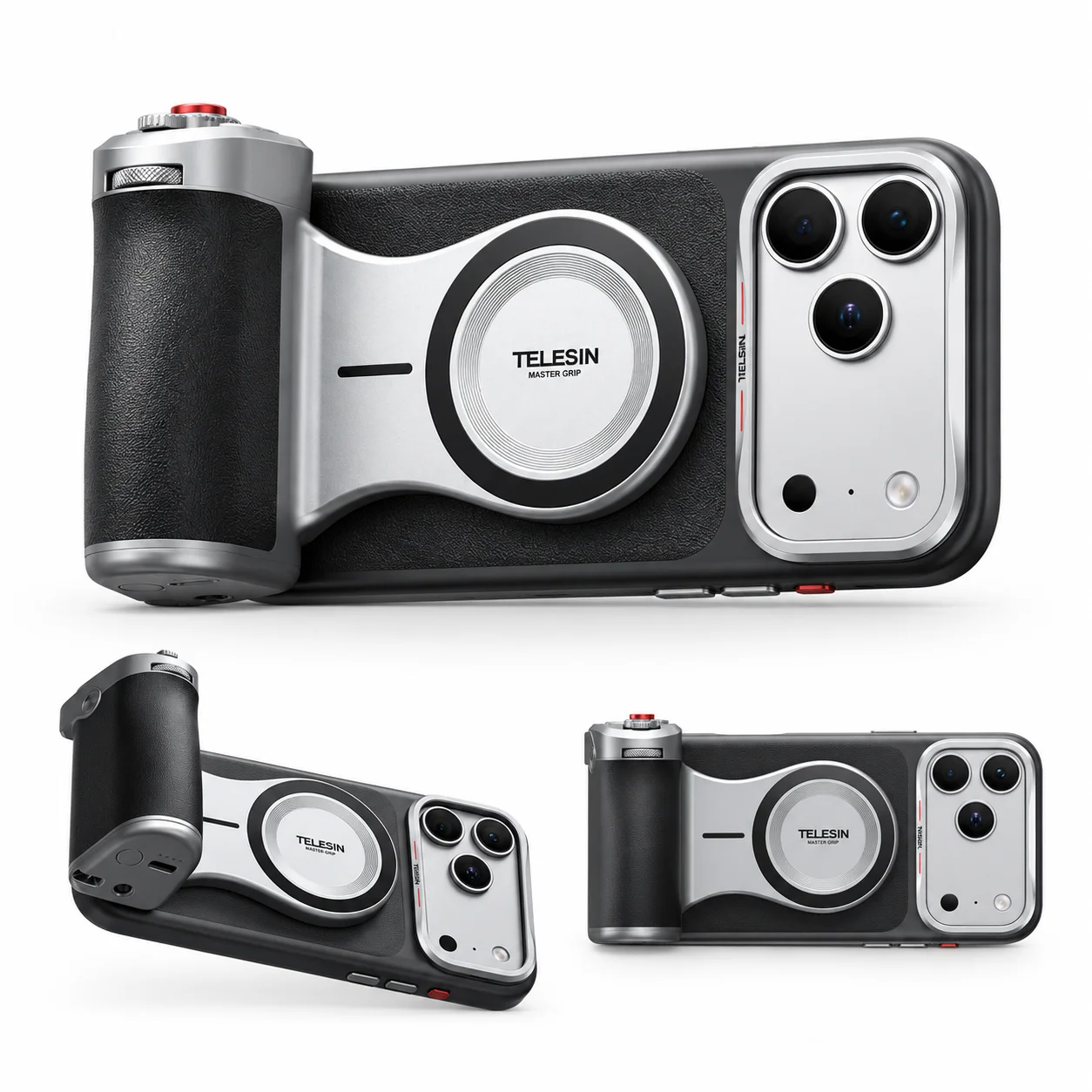 TELESIN Camera Grip Kit for IPhone 18 Pro Pro Max Magnetic Phone Case Bluetooth Control 3200mAh Battery