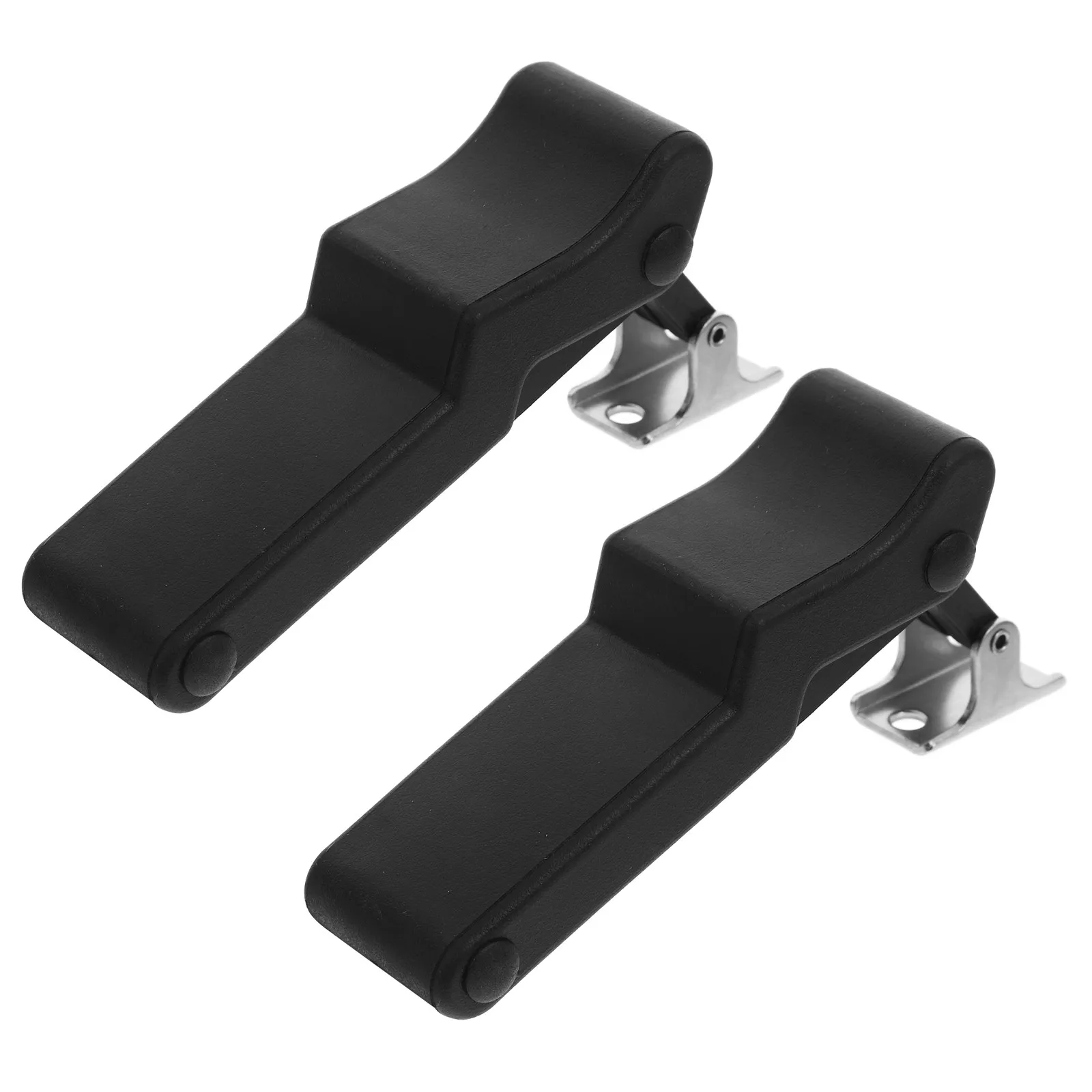 2Pcs Front Storage Rack Latch with Fixing Bracket Draw Latch for Boat Compartment Cooler Cargo Box Heavy Duty Plastic Stainless