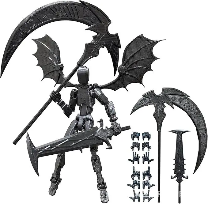 13 figurines d'action multi-articulées avec plusieurs accessoires, jouets, Robot porte-bonheur, décoration de bureau factice, cadeaux pour garçon